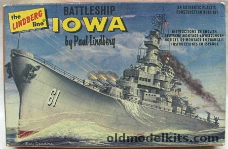 Lindberg 1/1560 USS Iowa BB61 Battleship -  Cellovision Issue, 737-29 plastic model kit